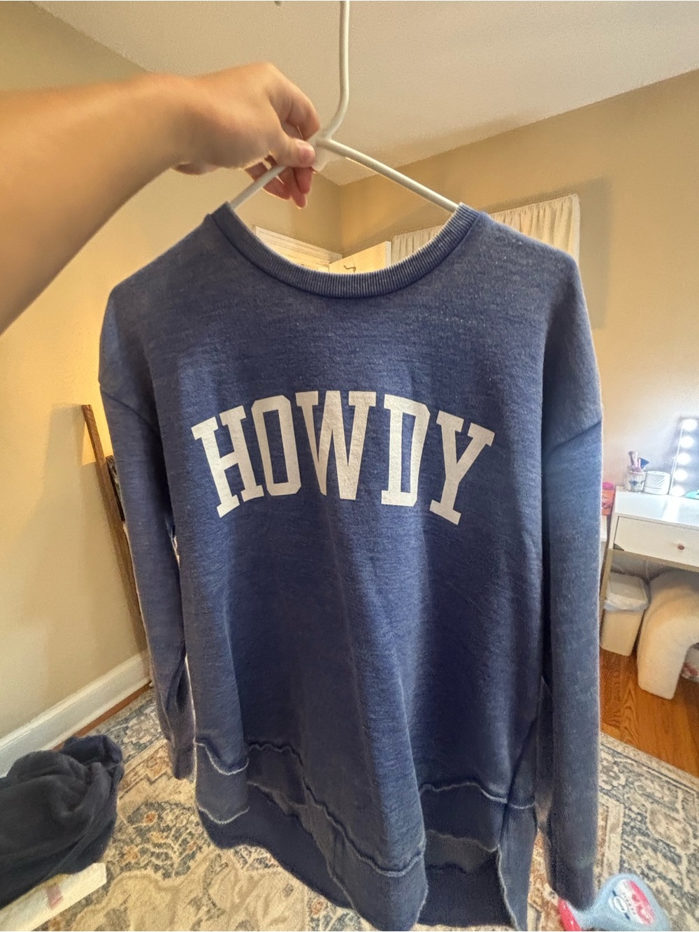 Blue 'Howdy' Crewneck Sweatshirt